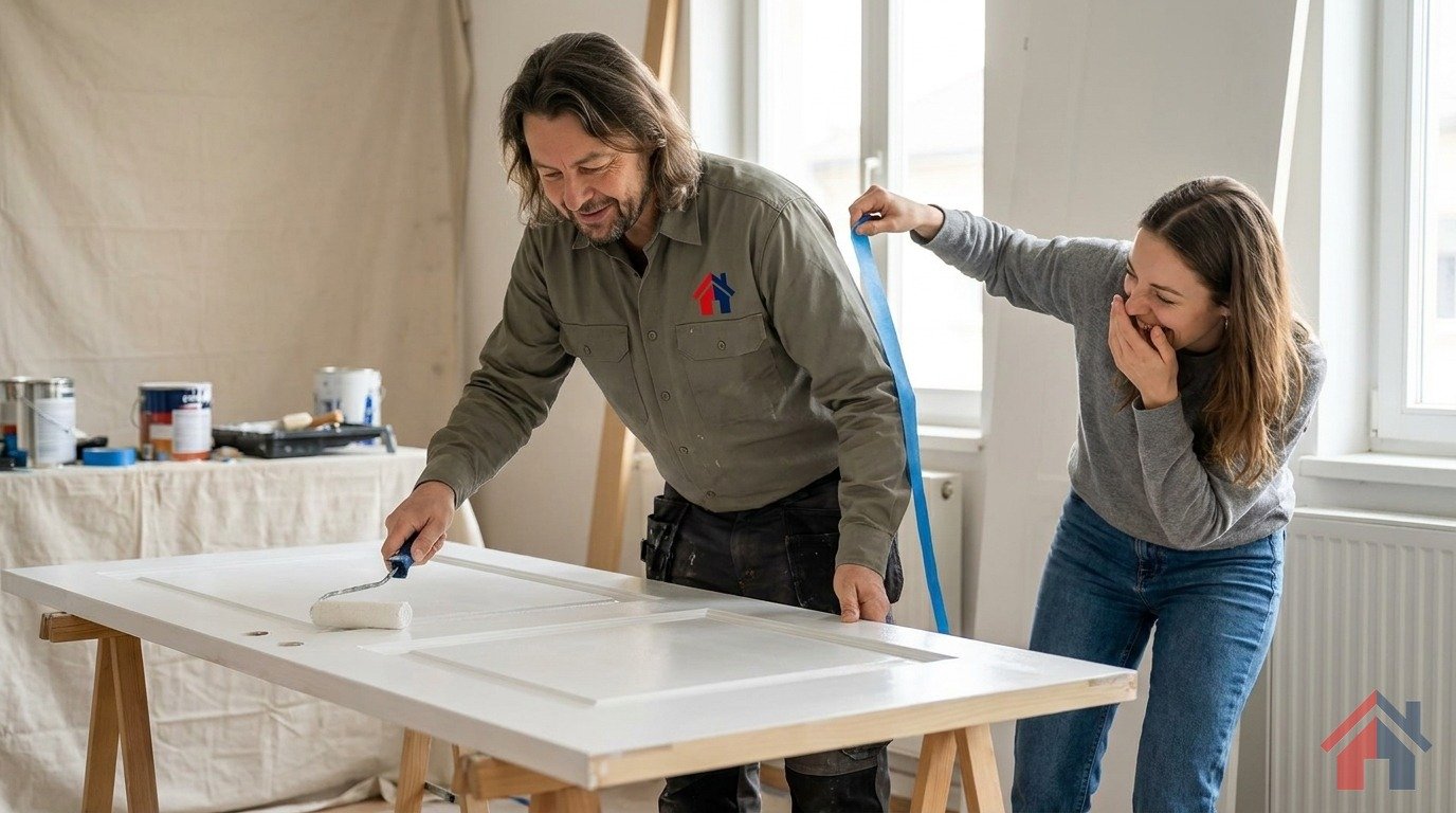 Decken streichen — warum die meisten daran scheitern – Montageteam Marx Berlin (KI-generiertes Bild)