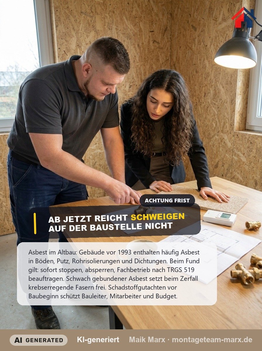 Asbest im Altbau: Was Bauleiter sofort tun müssen