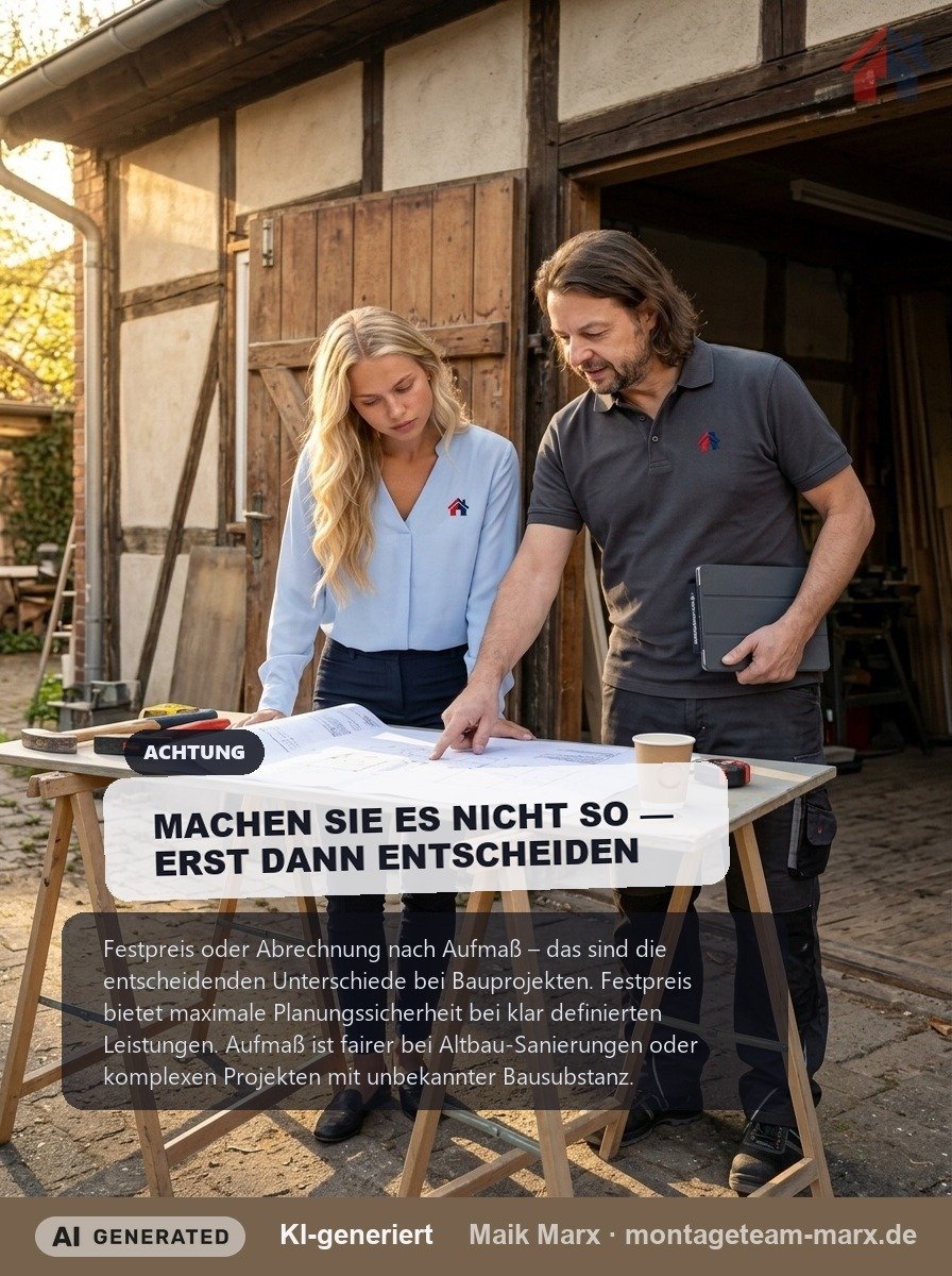 Festpreis oder Aufmaß: Was ist der ehrliche Weg?