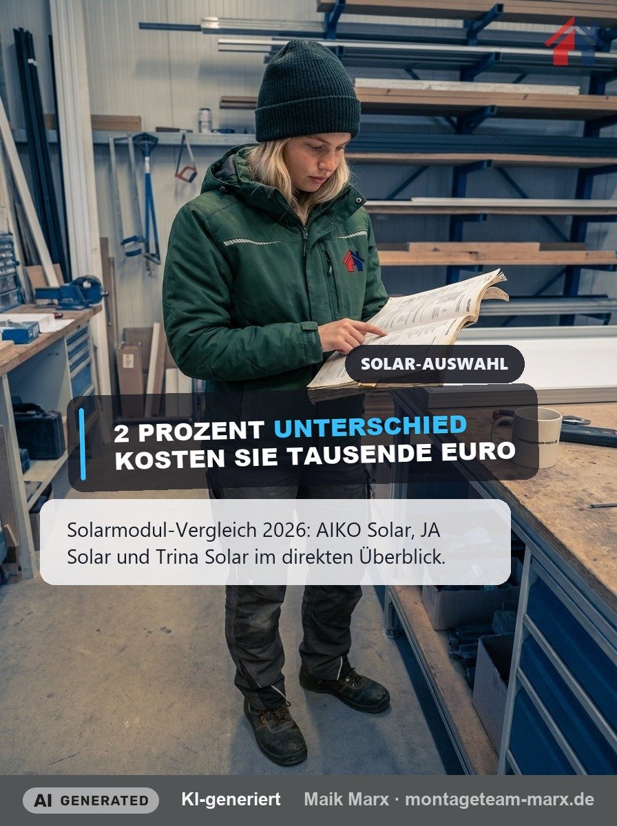 Solarmodul-Wahl 2026: AIKO, JA Solar oder Trina?