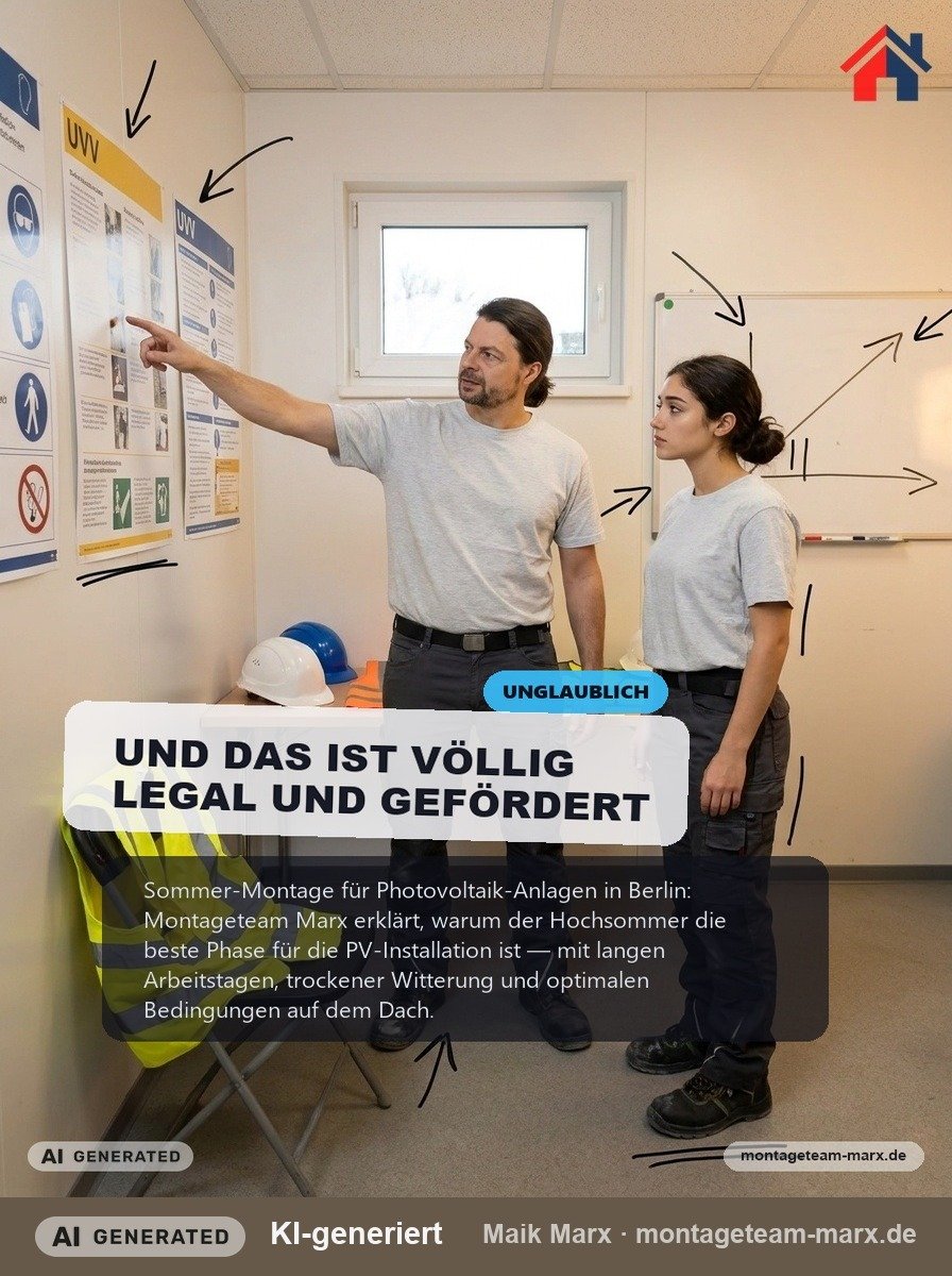 Sommer-Montage: So plant Montageteam Marx PV-Anlagen