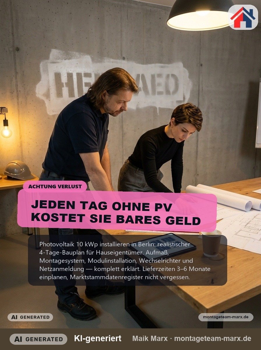 PV 10 kWp: Realistische 4 Tage Bauzeit – was wirklich passiert